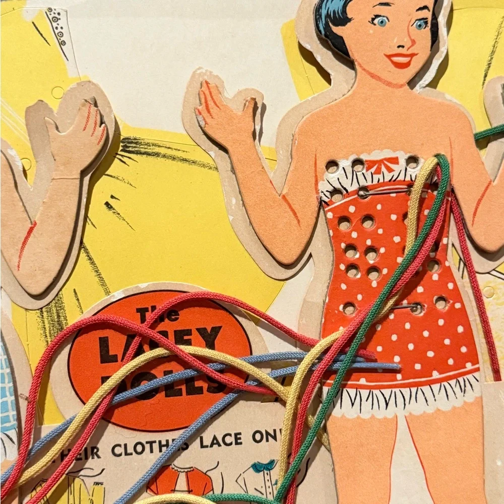 Vintage Lacey Dolls Kit 1950s Paper Dolls Toy COMPLETE UNUSED